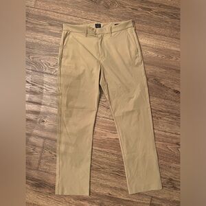 NWOT J. CREW THOMPSON FLEX TAPERED PANTS KHAKI SIZE 32 X 30